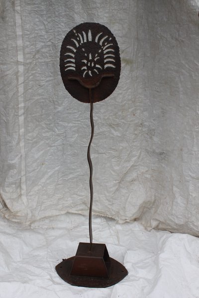 Wrought iron sun medallion sculpture